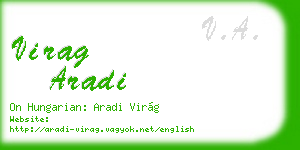 virag aradi business card
